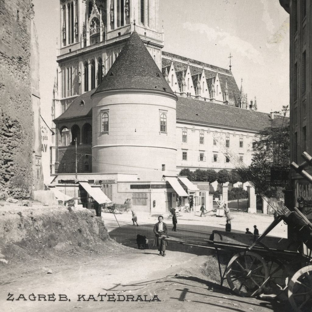 Ulica Pod zidom, pogled prema katedrali, oko 1930. godine